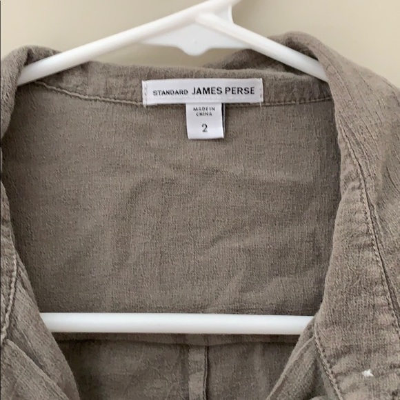 James Perse khaki utility shirt. Size 2 - Picture 2 of 5